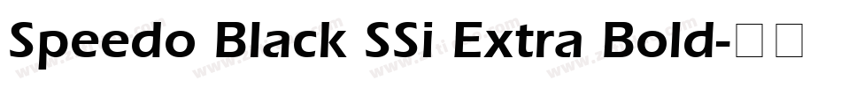 Speedo Black SSi Extra Bold字体转换
